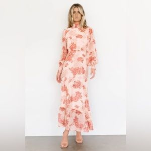 Baltic Born Luciana Floral High Neck, Long Sleeve Maxi Dress